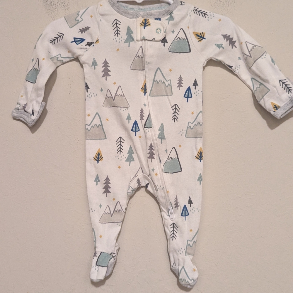 Cloud Island Tree And Mountain Onsie Size Newborn